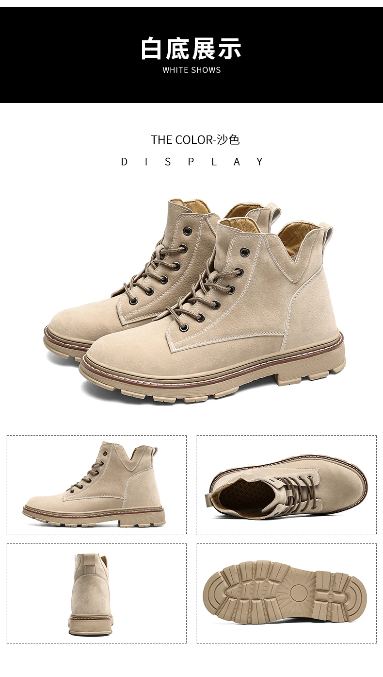 Top Men Quality Brand Martin boots Tactical Desert Combat Boats Army Work Shoes Leather Antiskid Boots Men Sneakers