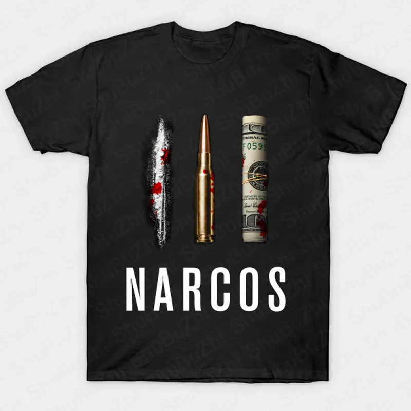 T-Shirt Cotton Narcos Hip-Hop Escobar Pablo Summer-Fashion-Brand O-Neck Tops Tees Euro-Size