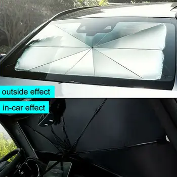 Parasol protector para el parabrisas delantero del coche, cubierta para la luna frontal del automóvil, accesorios de protección interiores, para evitar la luz solar