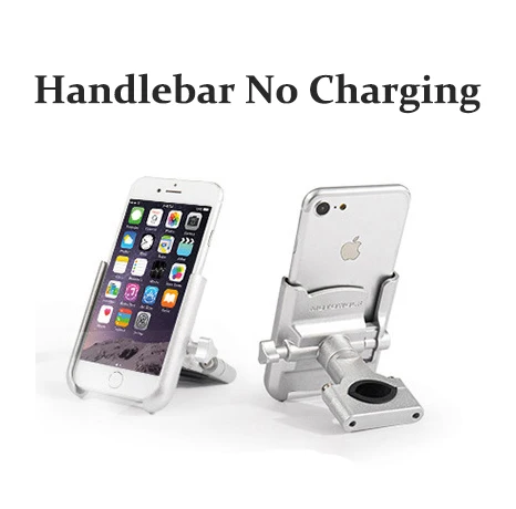 Алюминиевый зарядный держатель для мобильного телефона с зеркалом заднего вида мотоцикла 12-24V Универсальный руль 5 V/2A USB зарядное устройство подставка крепление - Цвет: Handlebar No Charger