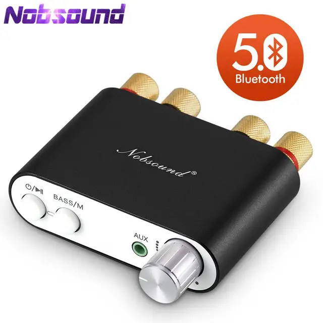 2021 Lastest Nobsound TPA3116 Bluetooth 5.0 Mini Digital Amplifier Stereo HiFi Home Audio Power Amp Audio Receiver USB DAC 50W×2 1