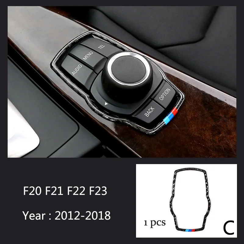 Углеродное волокно для BMW 1 2 серии F20 F21 F22 F23 интерьер переключения передач кондиционер CD панель двери подлокотник Крышка отделка автомобиля Наклейка - Название цвета: C Type