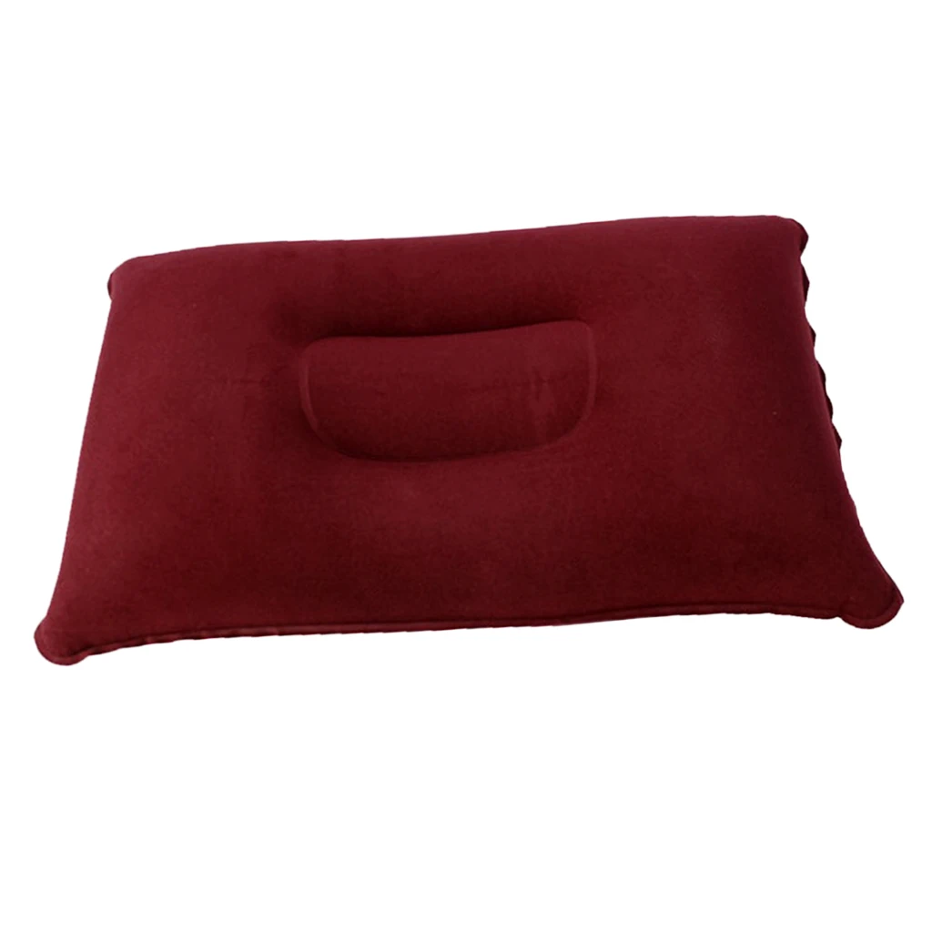 Wine Red 38x24cm Надувная подушка для путешествий, воздушная подушка для кемпинга, Пляжная подушка для отдыха - Цвет: Wine Red 38x24cm