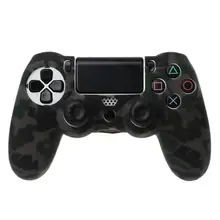 Противоскользящая черная серая Силиконовая Защитная крышка 2 джойстика для 4 контроллера PS4