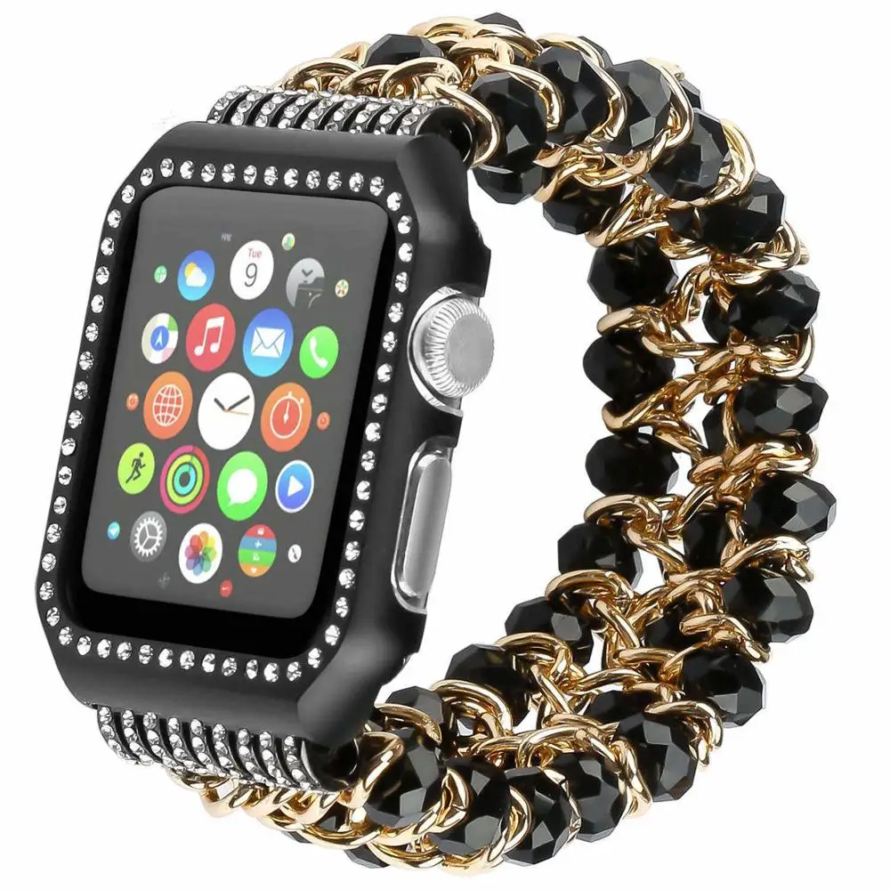 Браслет с металлическими бусинами для Apple Watch Band 38/42 мм ремешок на запястье iWatch Series