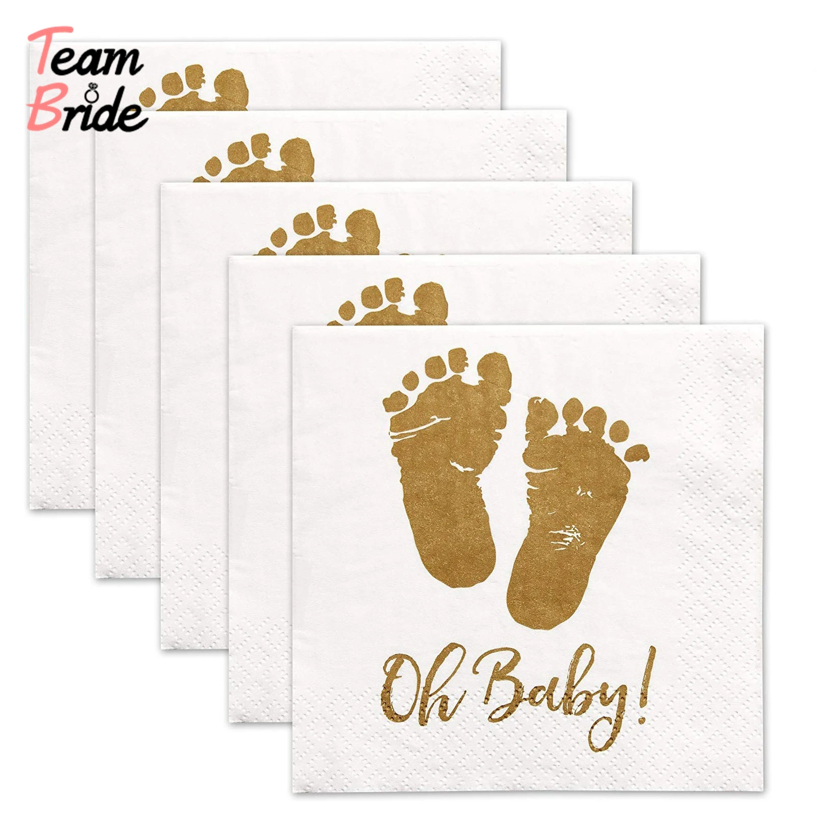 Paper Party Supplies Gold Baby Shower Napkins