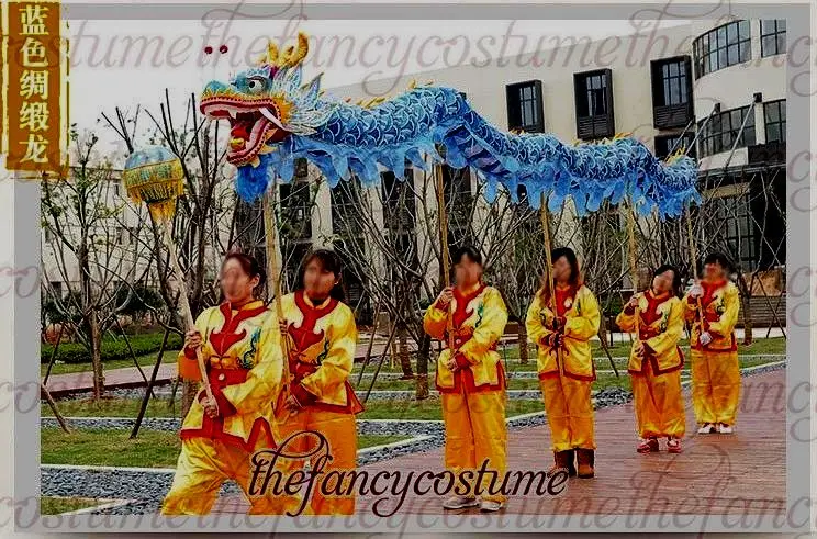 Шелковая ткань с принтом дракона 7 м 6 шт.|dragon dance|chinese dragon dancechinese folk costume |