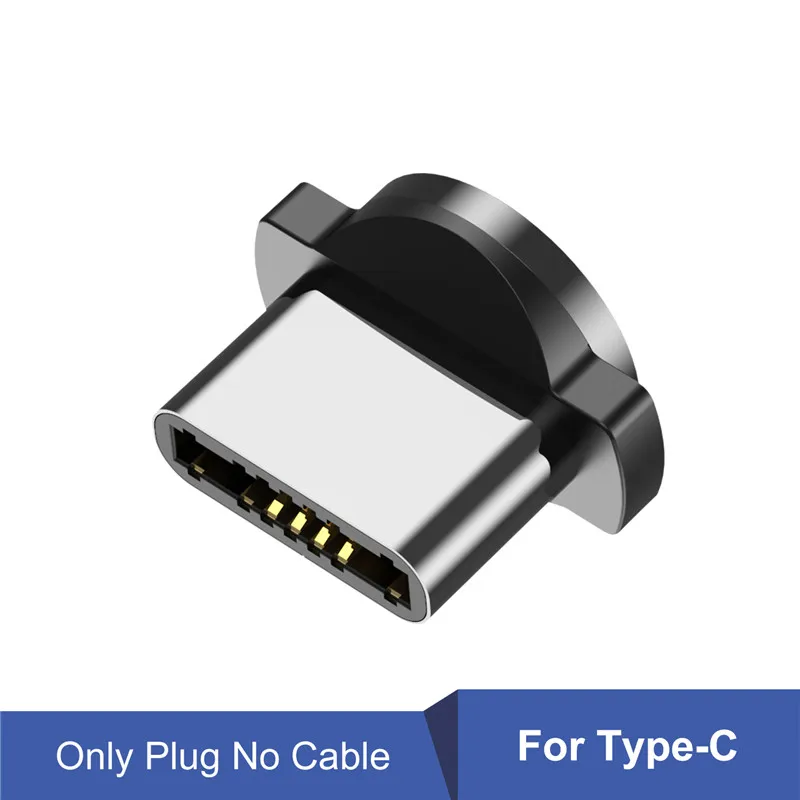 GTWIN Магнитный кабель Micro usb type-C кабель для iPhone samsung Xiaomi Магнитный usb кабель для зарядки USB-C Магнитный Телефонный Шнур зарядное устройство - Цвет: Only Plug for Type C