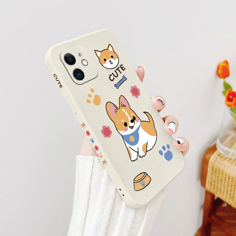 Pet Dog Lens Protection Case For iPhone 13 12 11 Pro Max Soft  Silicone Phone Cover For X XR XS MAX SE2020 8 7 6 6S Plus Case