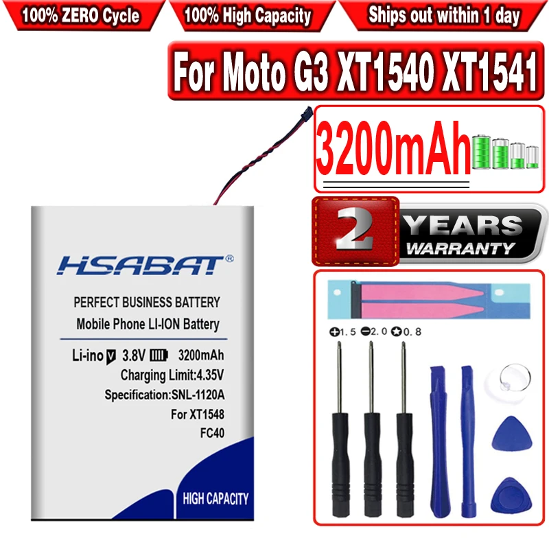HSABAT FC40 Топ 3200 мАч батарея для Motorola Moto G 2015 G3 XT1540 XT1541 XT1543 XT1548 XT1550 XT1557