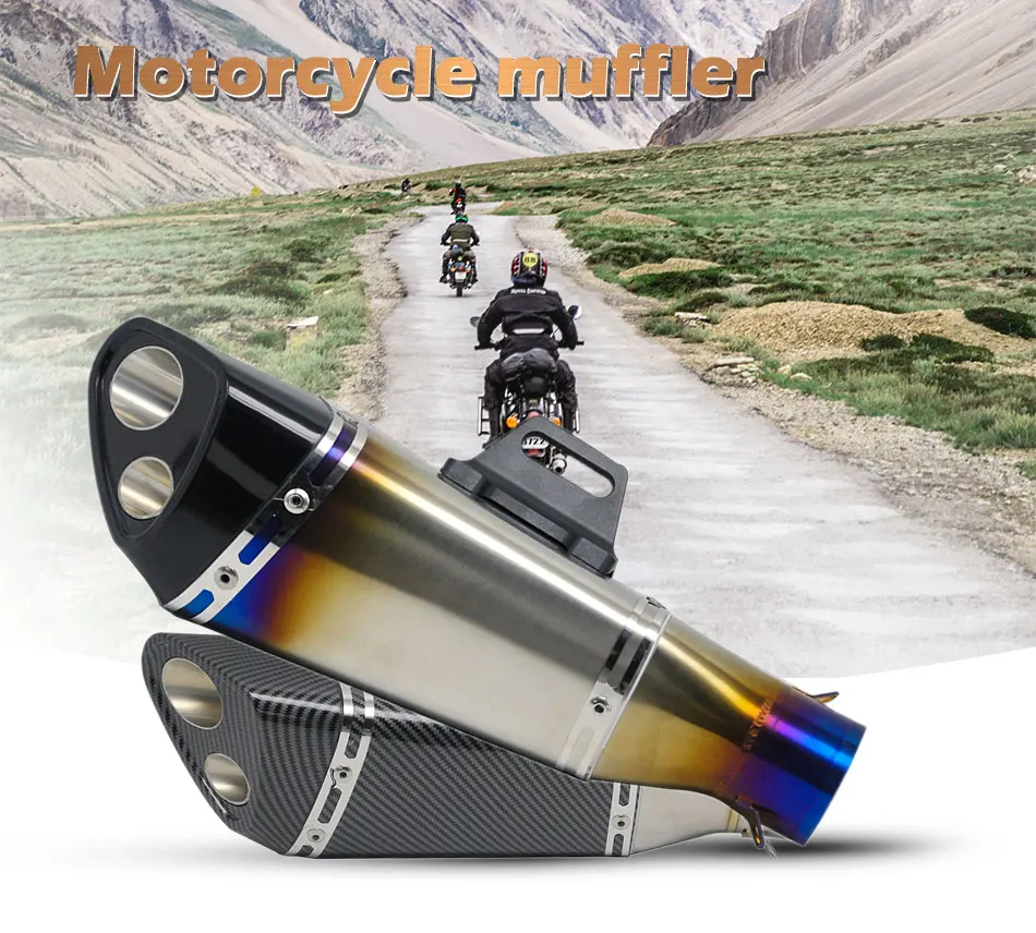 Alconstar-51 мм Мотоцикл выхлопная труба akrapovic Moto Escape Слипоны для R6 Z650 MT07 Z900 CBR1000 KTM DUKE R3 R25 GSX600 750