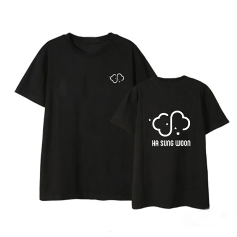 Wanna One Ha Sung Woon Concert support My Moment футболка Летняя с короткими рукавами принтом danel color On
