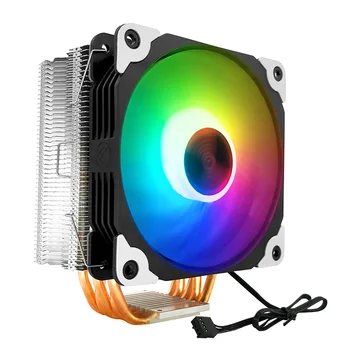 

120mm Home RGB Fan Cooling Colorful Light Aluminum Quiet Office Computer Accessories 4 Copper Heatpipes Heatsink CPU Cooler
