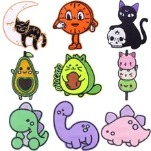 

5PC Cartoon Dinosaur Patches For Clothing Thermoadhesive Patche Cute Animal Patch Iron on Embroidery Patches on Clothes Applique