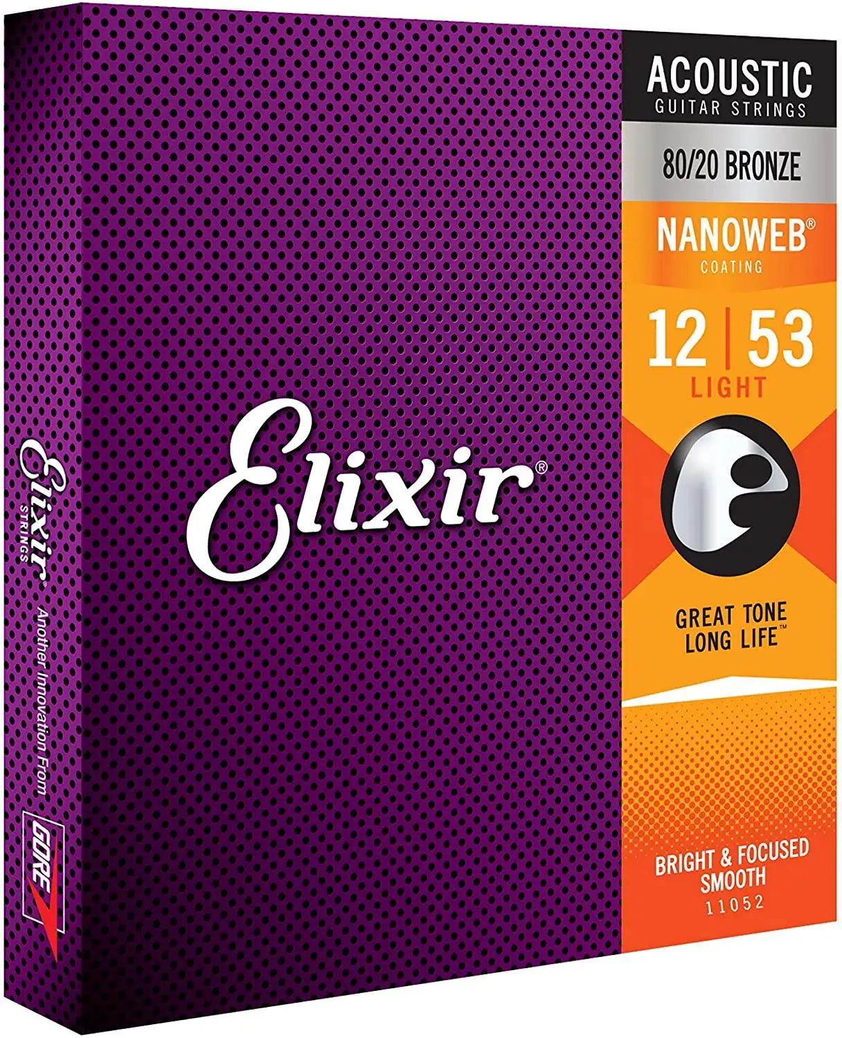 Elixir 11052 NanowebCoating 80/20 бронзовые для акустической Струны гитары светильник 12