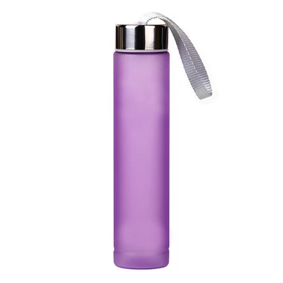 6 цветов Матовая герметичная пластиковая бутылка 280 мл H2O небьющаяся портативная Спортивная бутылка для воды для спорта на открытом воздухе - Цвет: Сливовый