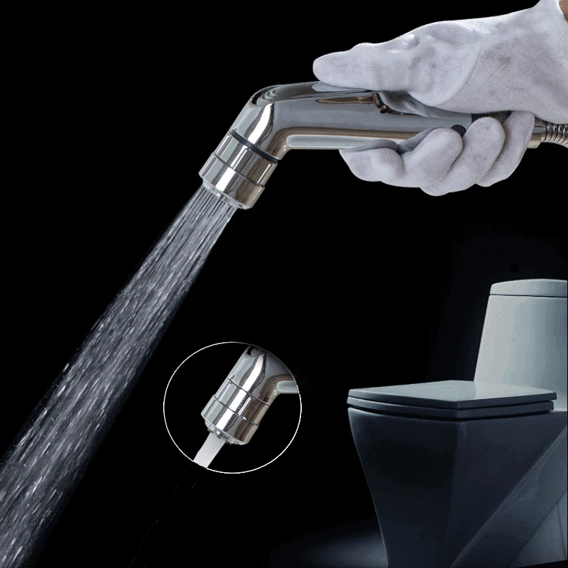 

Toilet Spray Gun Bidet Double Mode ABS Handheld Portable Bidet Sprayer Shattaf Toilet Shower Spray Set Hose Holder Sprayer Tap