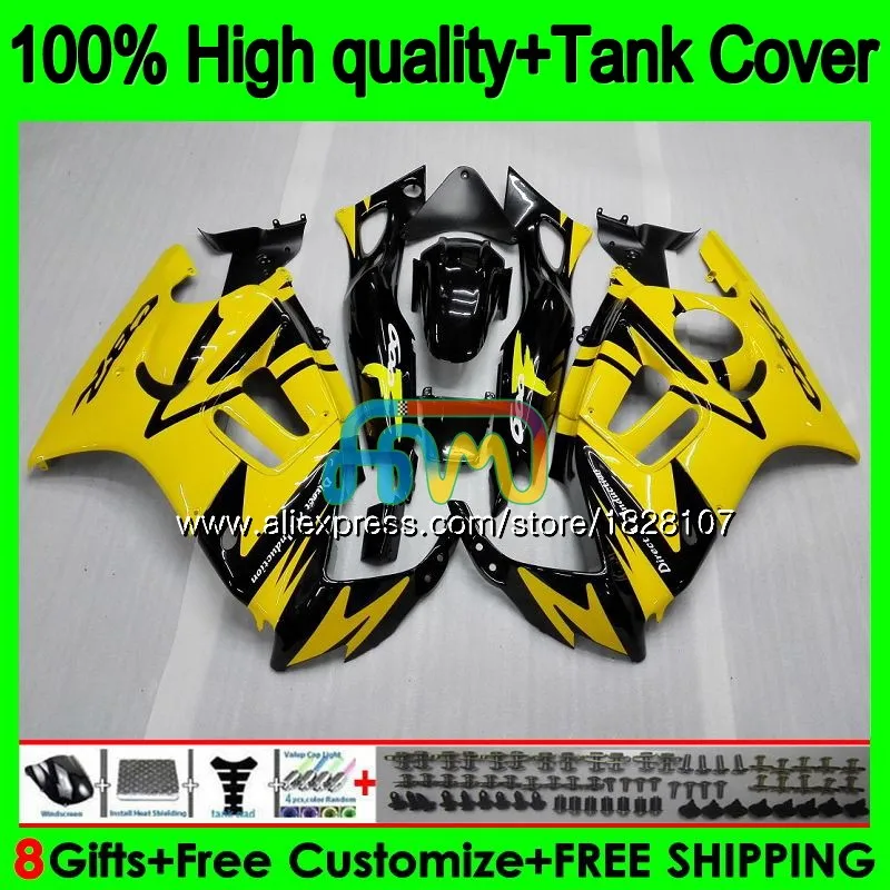 Майка для HONDA CBR 600F2 CBR600FS CBR 600 FS F2 91 92 93 94 1BS. 79 CBR600 желтый черный F2 CBR600F2 1991 1992 1993 1994 обтекатель