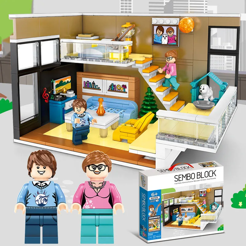 

Interior Scene Home Street View Model Kit Children Diy Educational Assembled Building Block Bricks Boys Girls Toys Kids Gift P20