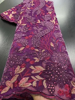 

High quality mesh lace flower fruit embroidery skirt dress banquet evening dress skirt design fabric multicolor 5 yards
