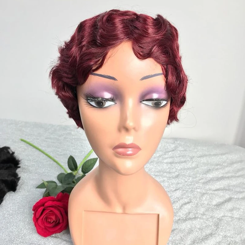 short human hair wig for black women 9