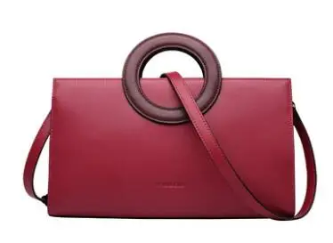 FOXER Women leather bags designer bags famous brand women bags new luxury handbags women bags fashion cowhide tote bags - Цвет: Red