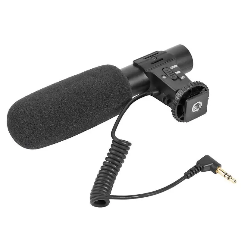 MIC-05 3,5 мм стереокамера микрофон для интервью фотография стерео видео Открытый ПК записывающий микрофон для Nikon Canon DSLR камеры