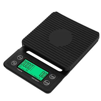 

3kg/0.1g 5kg/0.1g Coffee Scale Backlight With Timer Non-Slip Electronic LCD Display Kitchen Battery Powered Mini Drip