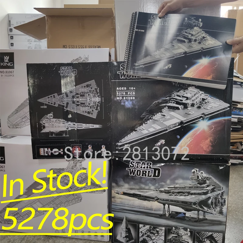 75252, имперский Звездный разрушитель, Звездные войны, серия UCS, 5278 шт., модели, строительные блоки, игрушки, совместимые 81098 05027