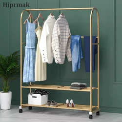 Perchero de ropa para el hogar, colgador de suelo para dormitorio, de un solo polo, Red roja, balcón, plegable, Simple, fresco, soporte para sombreros