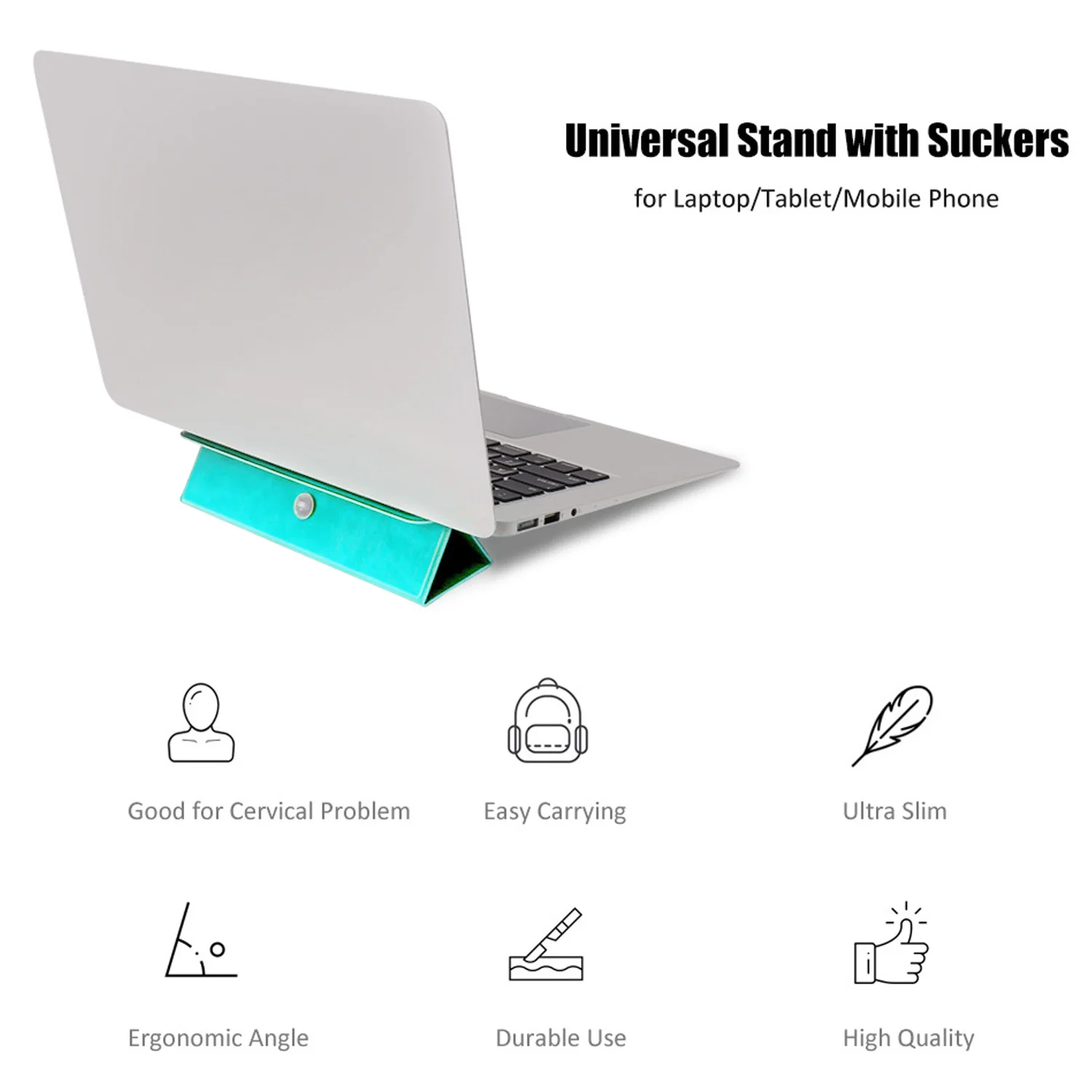 Подставка для ноутбука с сильной присоской для MacBook портативный тонкий складной PU кожаный для samsung Chromebook Горячая