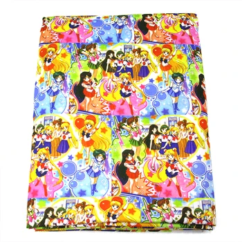 

50*140cm Girl Animal Polyester & Cotton Fabric Patchwork For Sewing DIY Clothes Making Quilting Home Cushion Cover,c423