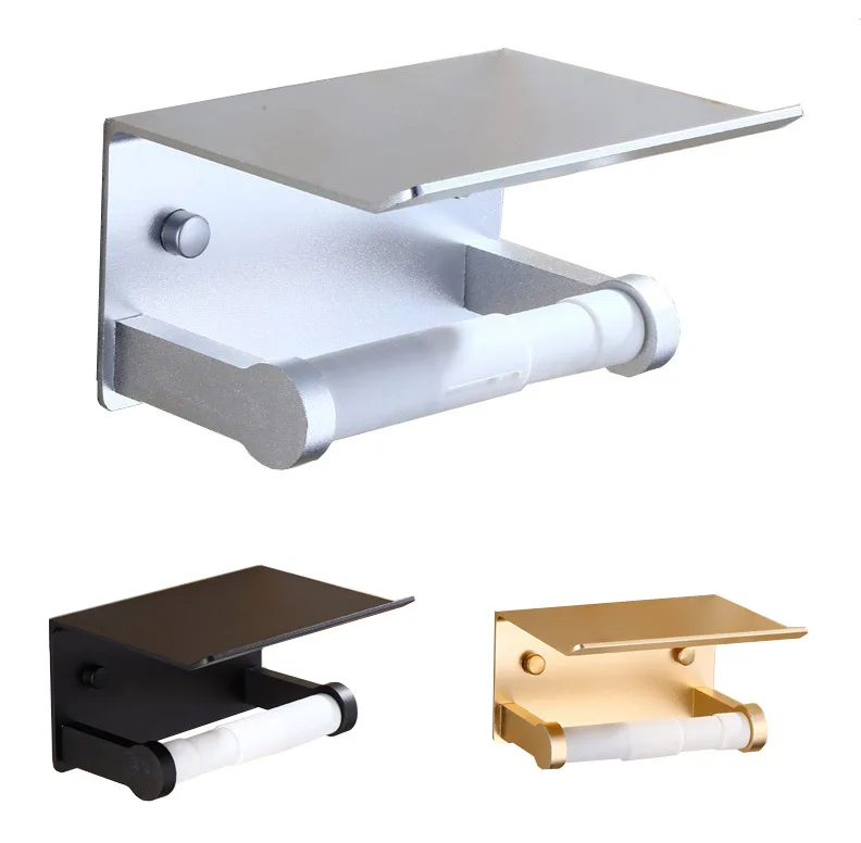 

Manufacturers Direct Selling Alumimum Mobile Phone Holder Bathroom Kitchen Roll Stand Toilet Paper Holder
