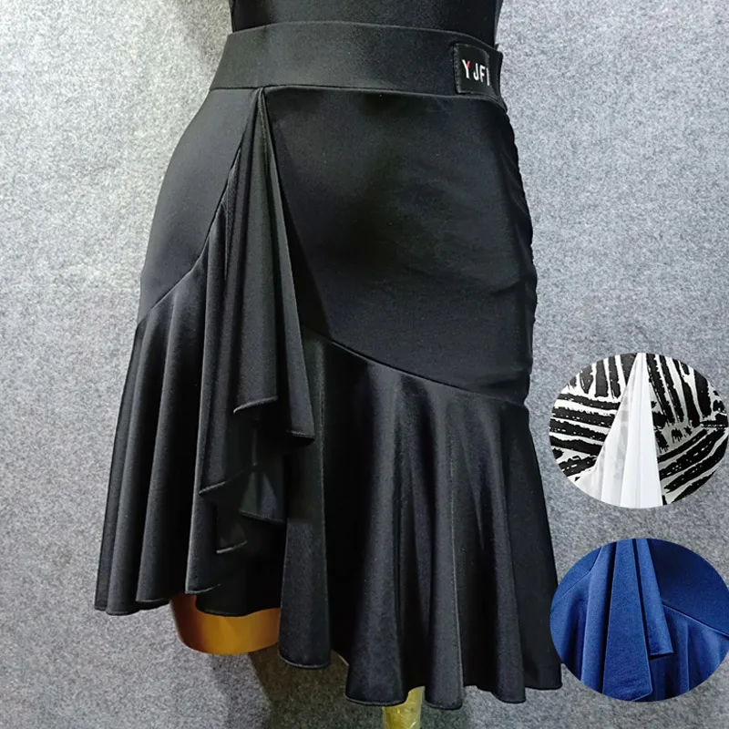 

Latin Skirt Adults Irregular Skirt Rumba Samba Tango Cha Cha Salsa Dance Clothing Women Performance Practice Danewear DN3863