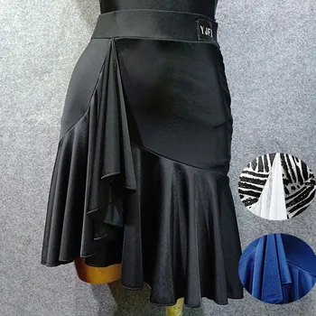 

Latin Skirt Adults Irregular Skirt Rumba Samba Tango Cha Cha Salsa Dance Clothing Women Performance Practice Danewear DN3863