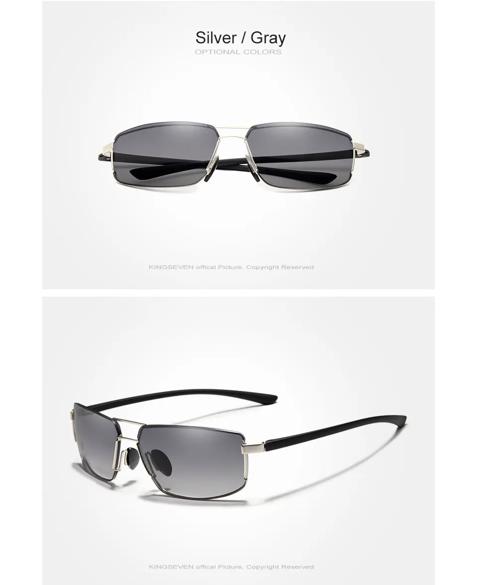 KINGSEVEN 2020 Brand Design Sunglasses Men Driving Square Frame Sun Glasses Male Classic Unisex Goggles Eyewear Gafas