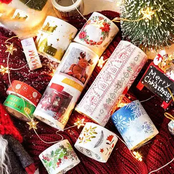 

1Pc Washi Tapes Kawaii Merry Christmas DIY Paper Masking Tape Decorative Adhesive Tapes Scrapbooking Stickers