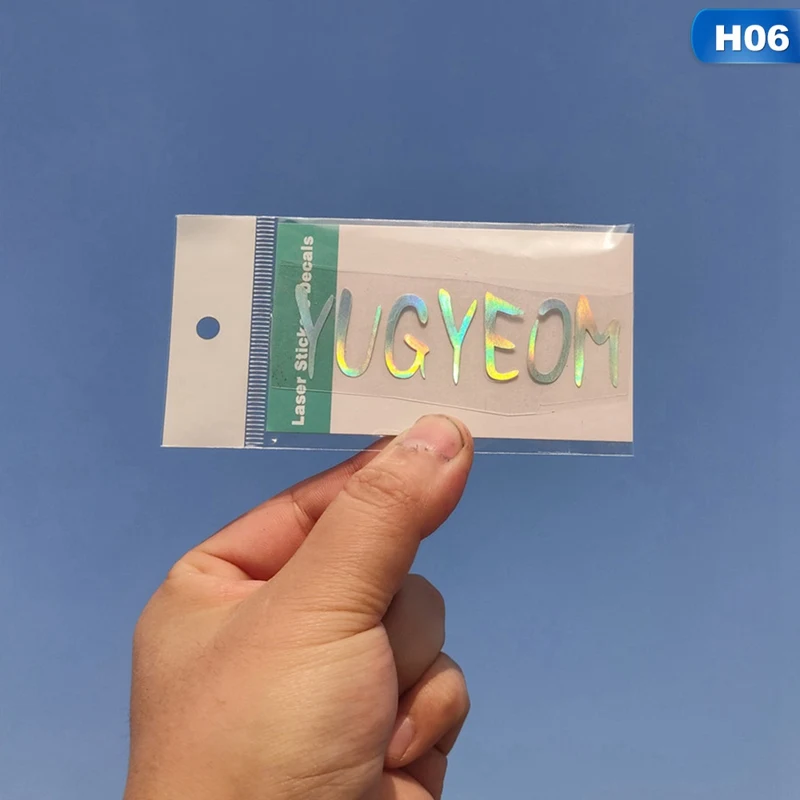 GOT7 SEVENTEEN TWICE JIMIN JUNG KOOK V Bangtan мальчики лазерные наклейки для armyBomb Lightstick ноутбук стикер Декор - Цвет: H06