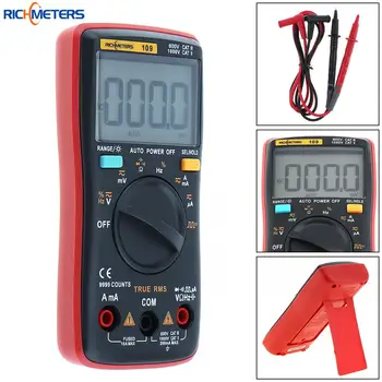 

RM109 9999 Counts Portable LCD Display Handheld Digital Multimeter with Backlight Support Data Hold and Square Wave Output