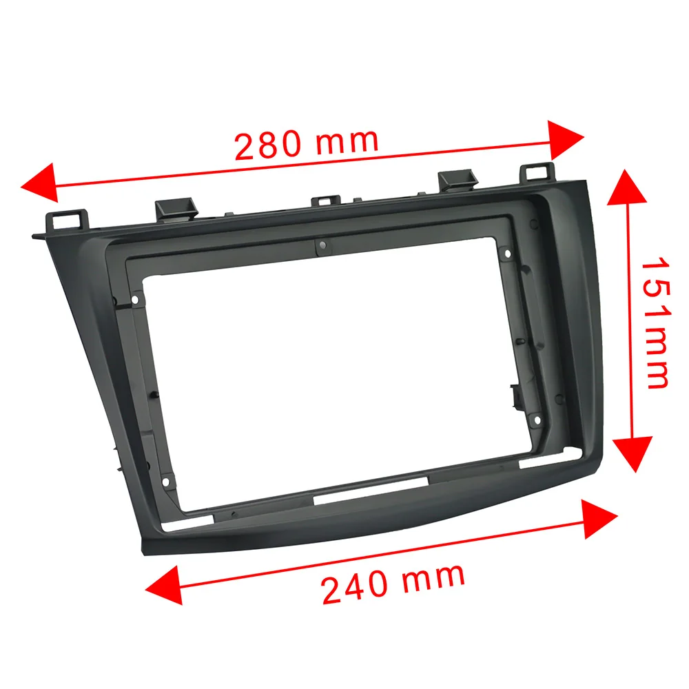 9-дюймовый автомобильный облицовка автомобиля Комплект для Mazda 3 2009-2012 двойной Din панель аудиоадаптер Лицевая панель двойной Din DVD рама для вагонетки с противовесом