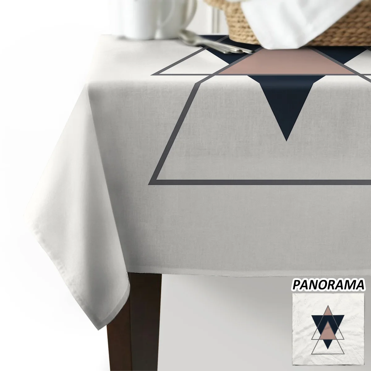 Geometric Triangular Pattern Table Cloth Dinner Party Rectangle Polyester Tablecloth Washable Table Cover Decorations Home Decor