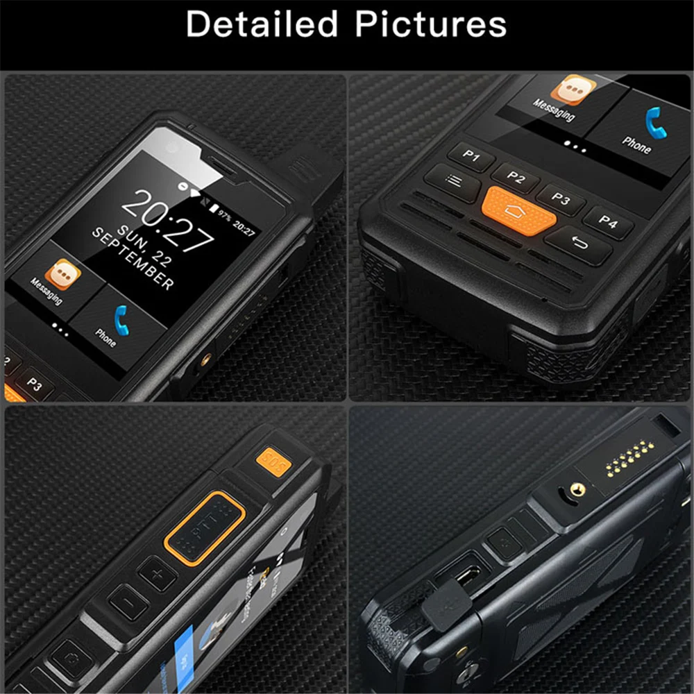 Разблокированный UNIWA F50 четырехъядерный Android PTT Walkie Talkie 4G смартфон для одной sim-карты 4000 мАч батарея 1+ 8 Гб