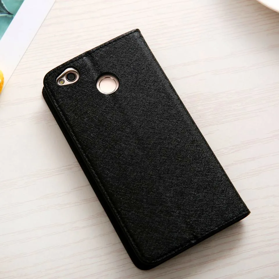 

Luxury leather Crystal silk phone case for xiaomi redmi 4X magnetic case For xiaomi redmi 4x casewallet flip book cover card