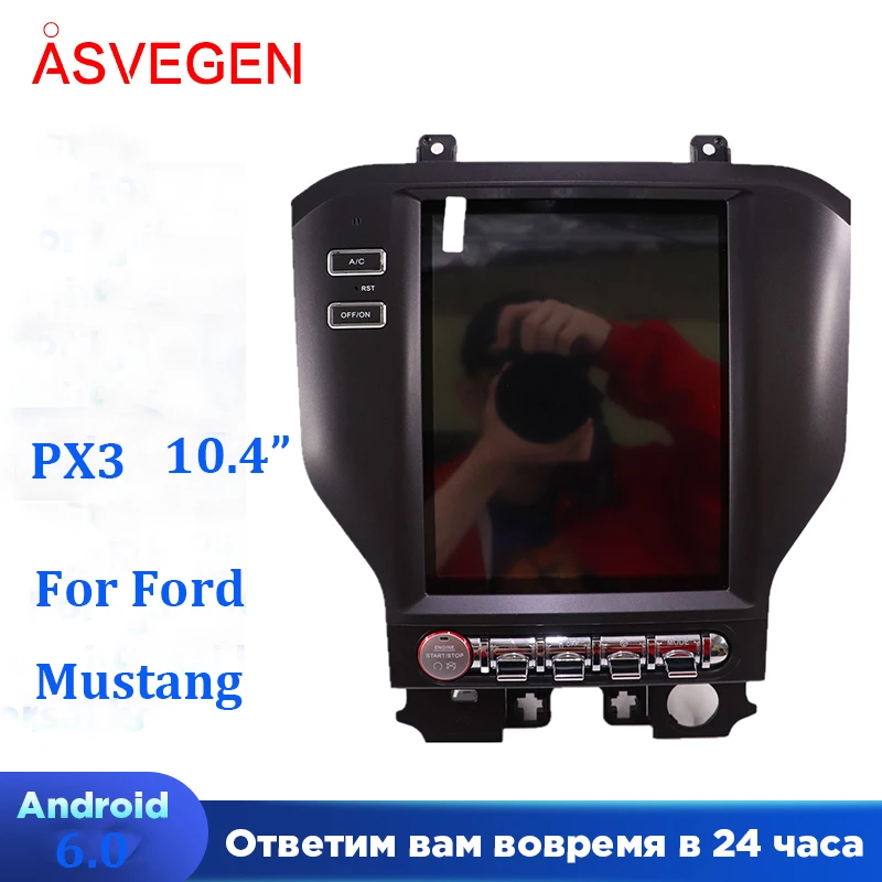 PX6 10.4” Vertical Screen For Ford Mustang 2015-2018 Android 8.1 Car Radio GPS 4G WIFI BT Dvd Player Stereo Navi Auto Multimedia