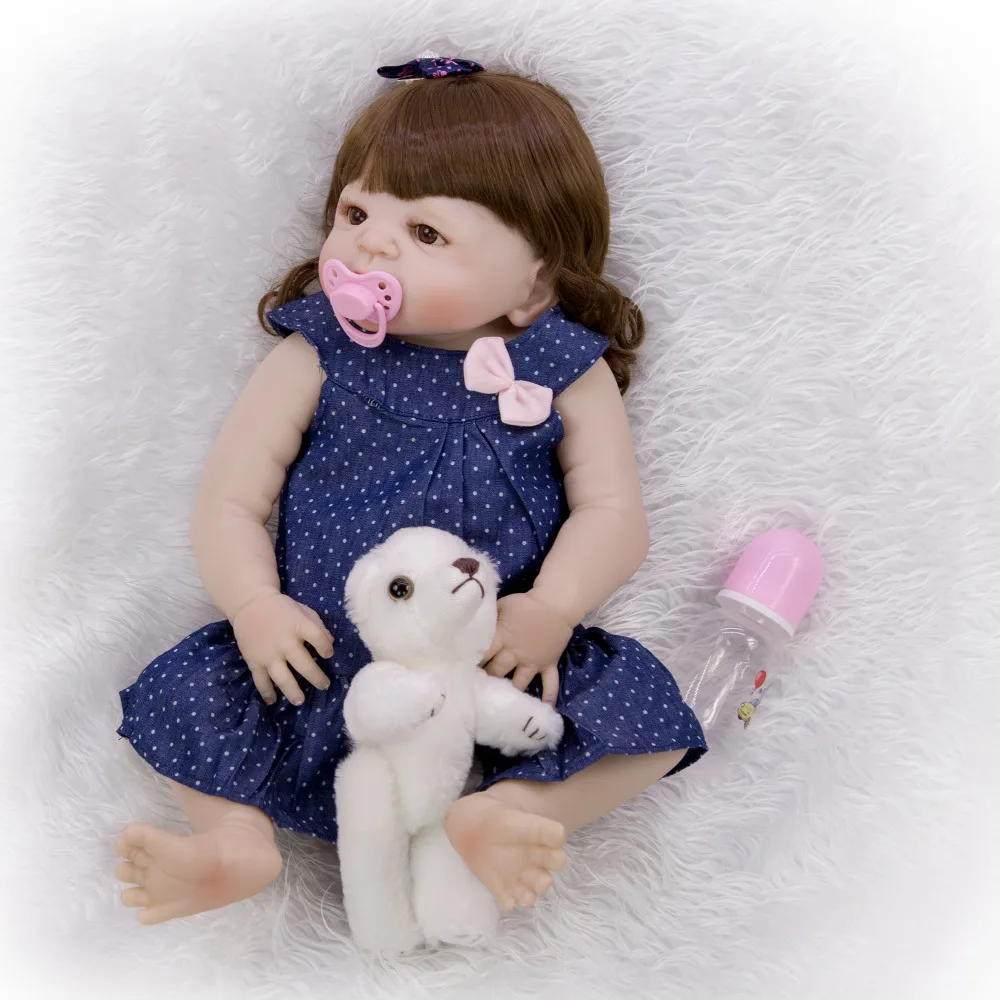 KEIUMI, дизайн, 23 дюйма, Reborn Baby Dolls Menina, полностью силиконовая форма, вьющиеся волосы, модная детская Кукла Reborn, Brinquedo, для детей, Playmate