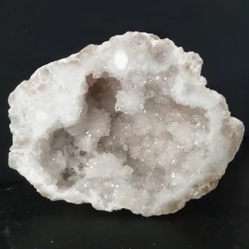 

200-250g natural White agate geode crystal cluster Cornucopia feng shui Decorative stone gemstones