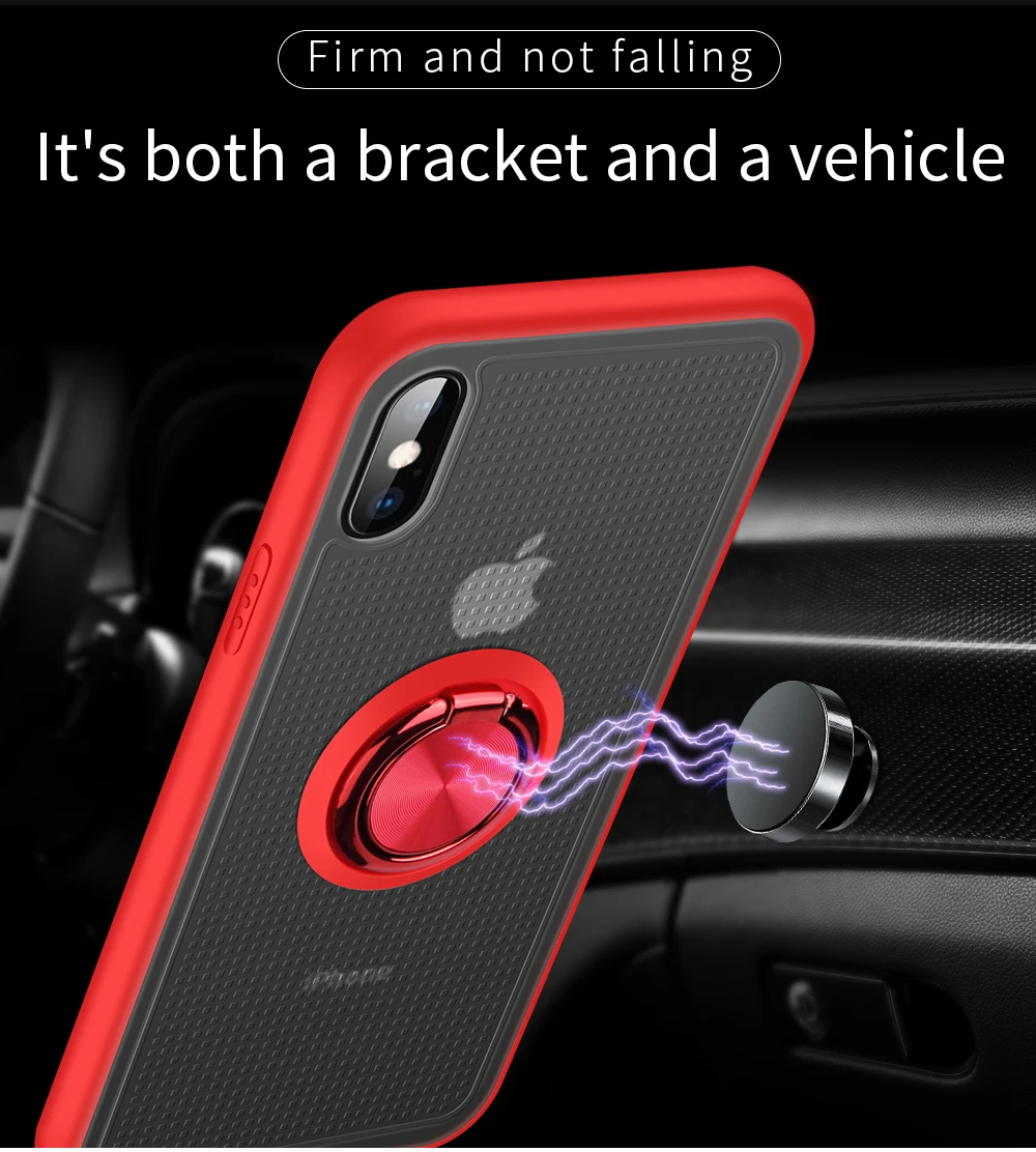 Кольцевой защитный чехол для iPhone 11 Pro XR Xs Max 8 7 6 6s Plus X прозрачный Магнитный противоударный чехол для iPhone 11 Pro