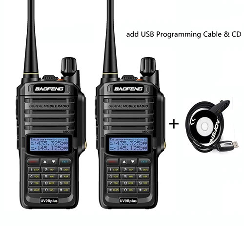 add cd program cable 2 шт. большой диапазон baofeng uv-9r плюс Водонепроницаемая рация с любительским cb радио Автомобильная радиостанция vhf uhf Удобная - Цвет: add cd program cable