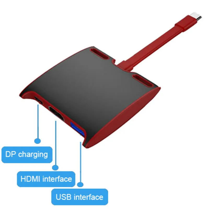 Концентратор BASIX type C с адаптером hdmi USB C концентратор к HDMI USB3.0 type-C сплиттер адаптер конвертер для MacBook type C USB 3,0 концентратор