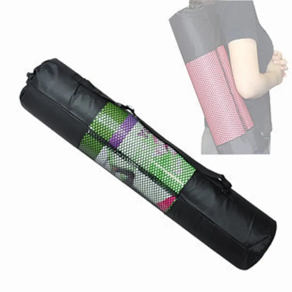 2021 New Portable 3-10mm Yoga Net Bag Pilates Mat Carrier Mesh Center Adjustable Belt Durable High Quality Washable Gym Bag Mats